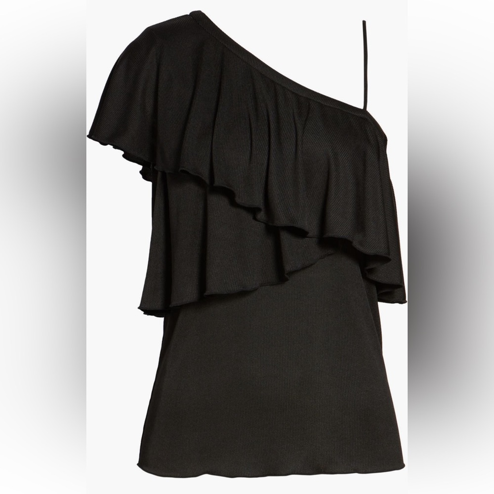 NEW Chelsea 28 One-Shoulder Ruffle Top - Picture 5 of 6